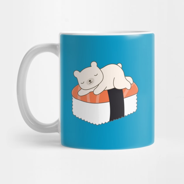 Cute Polar Bear Sushi T-Shirt by happinessinatee
